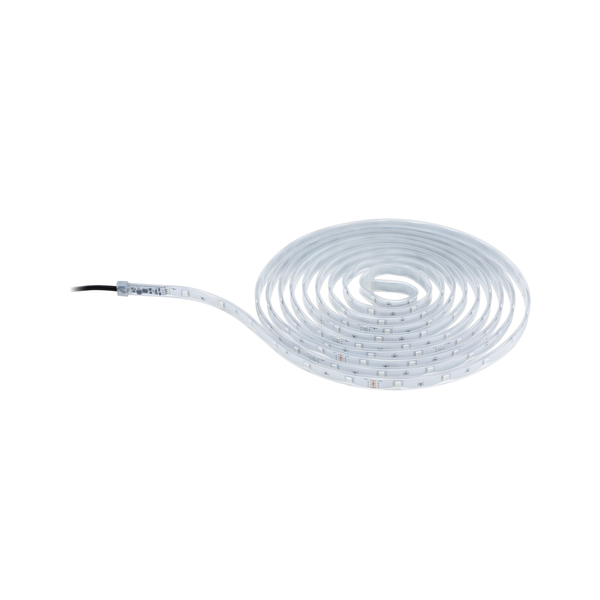 Flexible white LED strip with transparent cover for versatile lighting applications and decoration