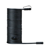 Black long connection cable with durable connectors, ideal for outdoor lighting and LED systems