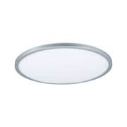 Rundes LED-Deckenlicht mit silbernem Aluminiumrahmen und weißem Diffusor für moderne Raumbeleuchtung