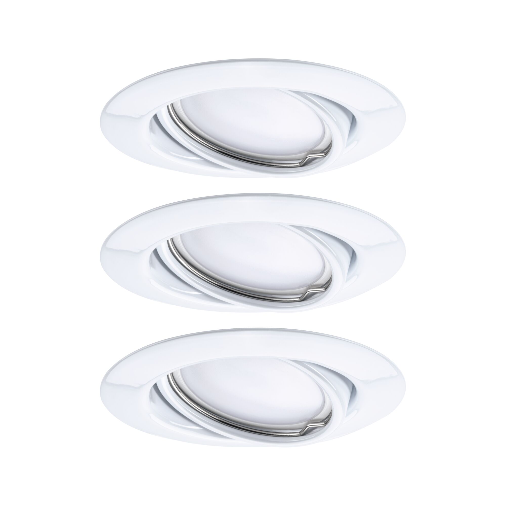 Spot encastré blanc en métal avec inclinaison réglable pour éclairage LED de plafond flexible