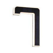 Black L-shaped solar light with integrated LED for energy-efficient outdoor lighting