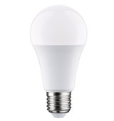 Hvid LED-pære med E27-fatning i plastik og metal til energieffektiv belysning