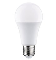 Weiße LED-Lampe mit E27-Fassung aus Kunststoff und Metall für energiesparende Beleuchtung