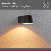 LED Außenwandleuchte Capea insektenfreundlich IP44 96x128mm 2200K 6W 550lm 230V 98° Anthrazit Aluminium