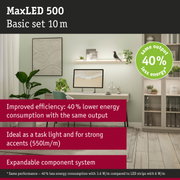 MaxLED 500 10m LED strip with 40% less energy consumption for efficient room lighting