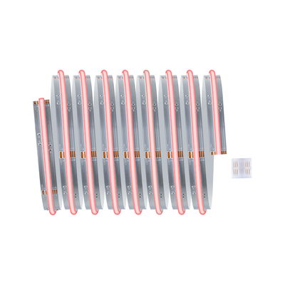 Flexibler LED-Lichtstreifen mit roter Beleuchtung und transparentem Verbinder für individuelle Lichtgestaltung