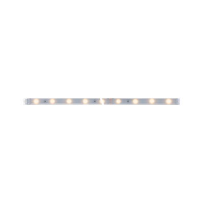 LED light strip with warm white LEDs and transparent plastic housing for flexible lighting