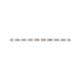 LED light strip with warm white LEDs and transparent plastic housing for flexible lighting