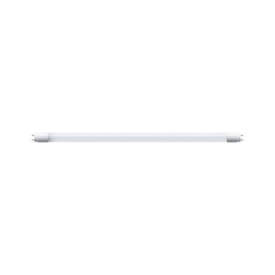 White plastic LED tube with metal pins at both ends for energy-efficient lighting solutions