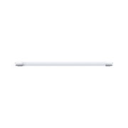 White plastic LED tube with metal pins at both ends for energy-efficient lighting solutions