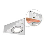 Spot encastré LED triangulaire en acier inoxydable brossé avec commande sans contact