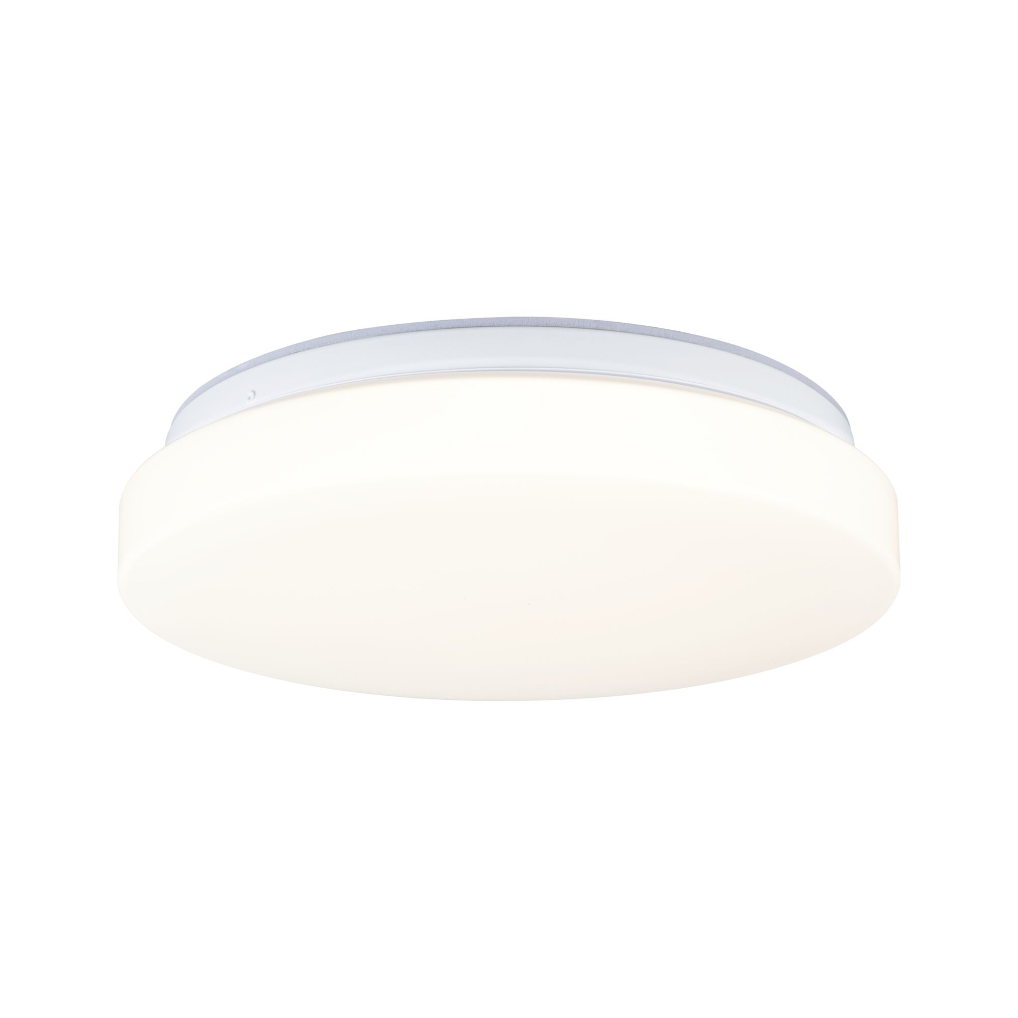 Plafonnier LED Luiana IP44 White Select 1750lm 230V 16,5W gradable Blanc Plafonnier rond en plastique blanc avec lumière LED blanc chaud pour pièces à vivre