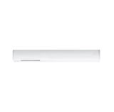Slim white LED under-cabinet light made of plastic for modern kitchen lighting