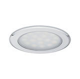 Spot encastré LED rond avec cadre en métal chromé et diffuseur dépoli pour éclairage intérieur