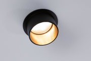 Black metal LED ceiling light with warm white illumination for modern interior lighting