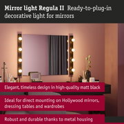 Set Mirror luminaire Regula II including light source 4-lamp E14 2700K 4x470lm 230V 4x4,5W dimmable Black/Opal