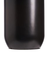 Black glossy metal housing with rounded bottom for modern lighting solutions and fixtures