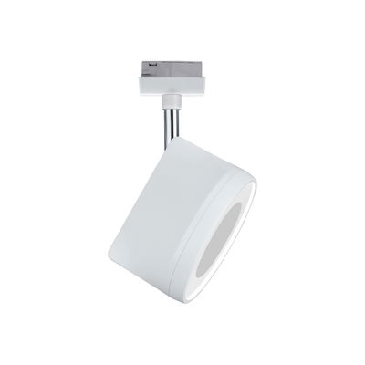 Modern white metal LED spotlight with adjustable head for flexible lighting solutions