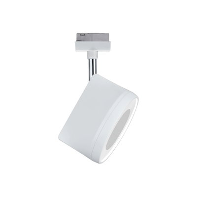 Modern white metal LED spotlight with adjustable head for flexible lighting solutions