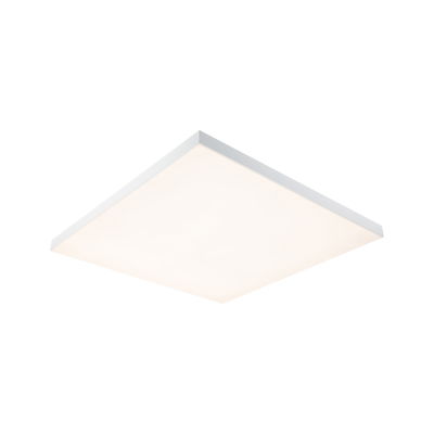 Flache quadratische LED-Deckenleuchte in Weiß mit Aluminiumrahmen für modernes Raumlicht