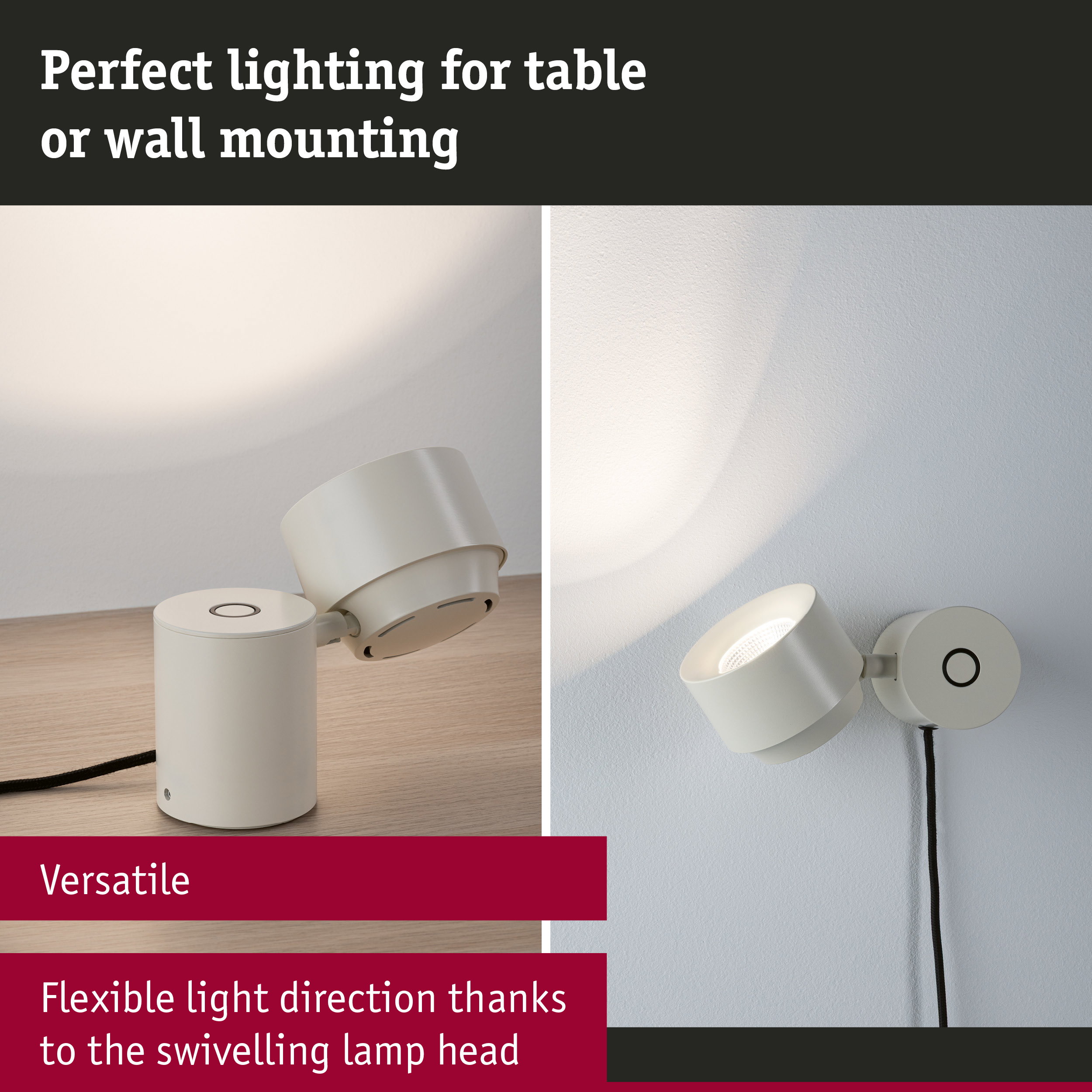 LED Table lamp 3-Step-Dim Pane 2700K 328lm 3W Cream