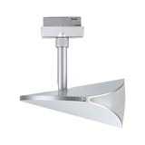 Silberner LED-Strahler aus Metall mit modernem Design für Schienensysteme im Innenbereich