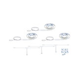 Kit de bandes LED blanches avec connecteurs et adhésifs pour installations d'éclairage flexibles