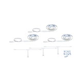 Set aus weißen LED-Lichtbändern mit Steckverbindern und Klebepads für flexible Beleuchtungslösungen