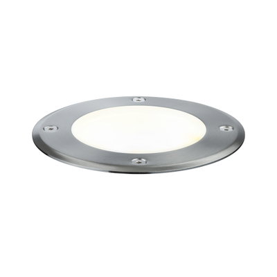 Spot encastré LED rond en acier inoxydable brossé avec lumière blanche pour extérieur