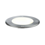 Rundes LED-Einbauleuchte aus gebürstetem Edelstahl mit weißem Licht für Außenbereiche