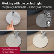 White dimmable LED desk lamp with touch control for optimal brightness in every task