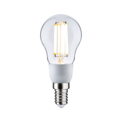 Clear glass LED bulb with E14 base, energy-saving filament light for home lighting