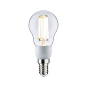 Clear glass LED bulb with E14 base, energy-saving filament light for home lighting