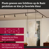 Moderne witte metalen Basic pendel met E27 fitting voor sfeerverlichting in huis