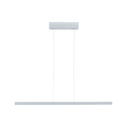Moderne hvid LED-pendel i aluminium med slankt design til opholdsrum