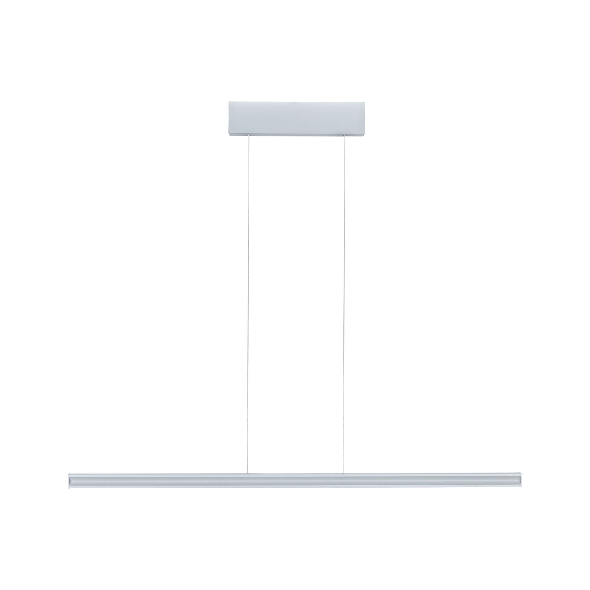 Moderne hvid LED-pendel i aluminium med slankt design til opholdsrum
