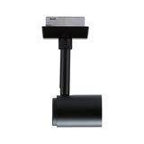 Black metal LED track spotlight for flexible indoor lighting solutions