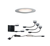 Ensemble de spots encastrés LED avec cadre en acier inoxydable et câble noir pour éclairage intérieur