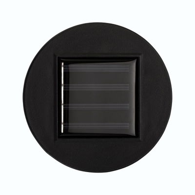 Rundes schwarzes LED-Einbauleuchtengehäuse mit quadratischem Glasfenster für moderne Beleuchtung