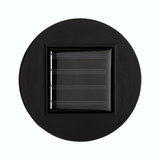 Round black LED recessed light housing with square glass window for modern lighting solutions