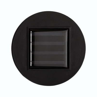 Round black LED recessed light housing with square glass window for modern lighting solutions