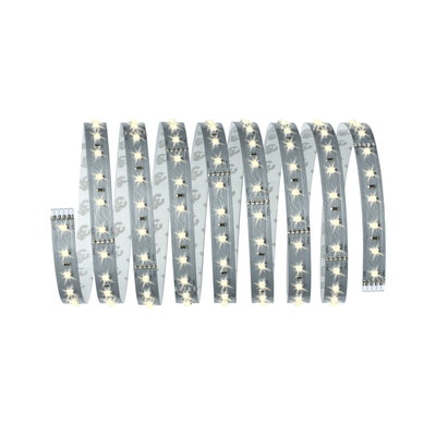 Flexibele LED-strip met warmwitte LEDs op zilveren printplaat voor decoratieve verlichting