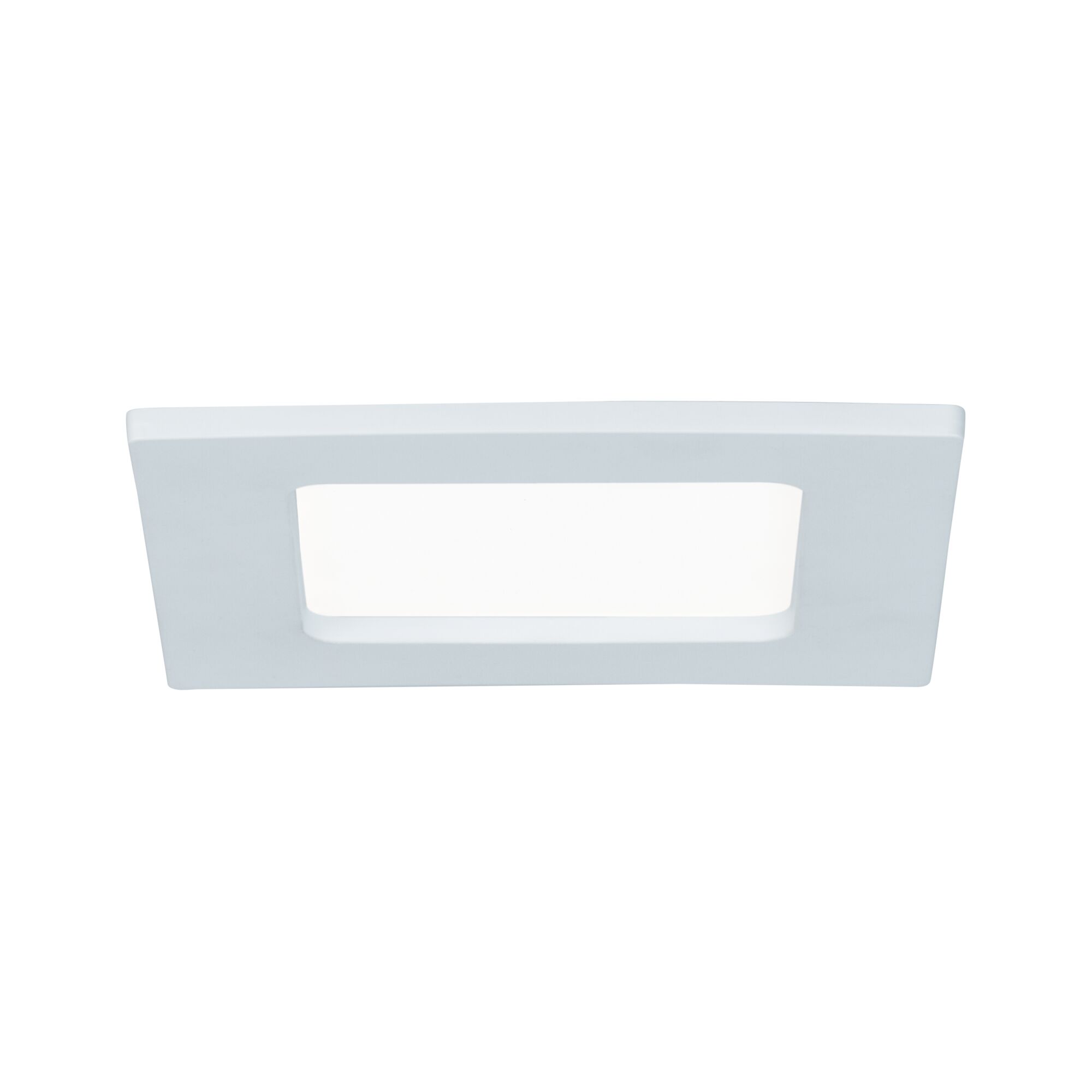 Rectangular white LED recessed spotlight made of plastic for modern indoor lighting