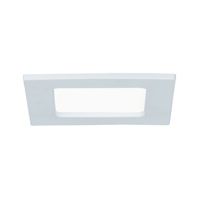 Rectangular white LED recessed spotlight made of plastic for modern indoor lighting