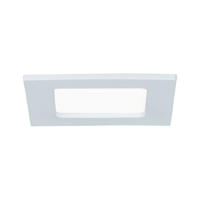 Rectangular white LED recessed spotlight made of plastic for modern indoor lighting