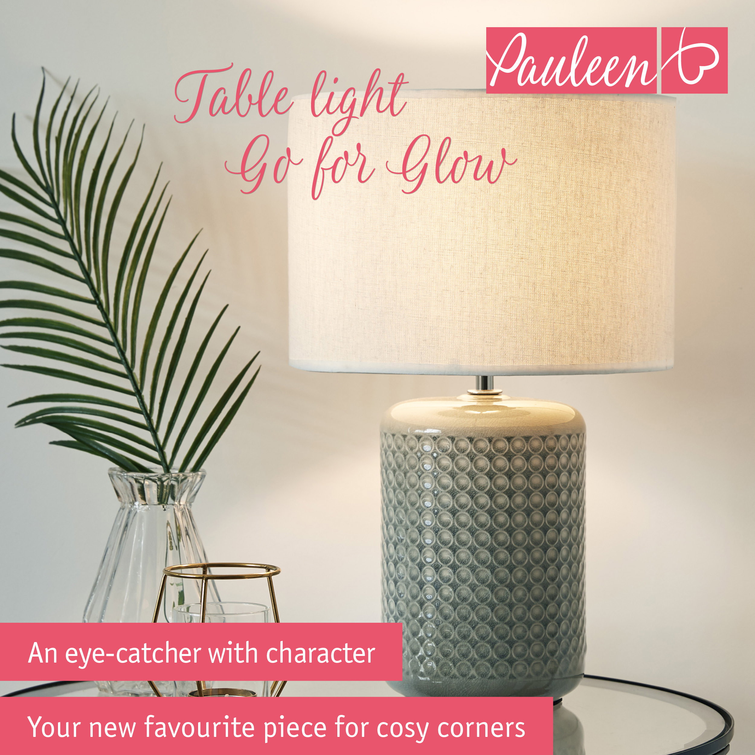 Paulmann Pauleen Table lamp Go for Glow E27 max. 20W Beige/Grey/Green