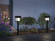 Solar LED zemní kolík Ferrara IP44 3000K 400lm Černá 121x690mm