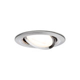 Spot encastré rond en acier inoxydable brossé avec lampe LED orientable pour éclairage flexible