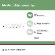 Illustratie van ideale lichtscène met zwarte lampenketting en groene selectievakjes