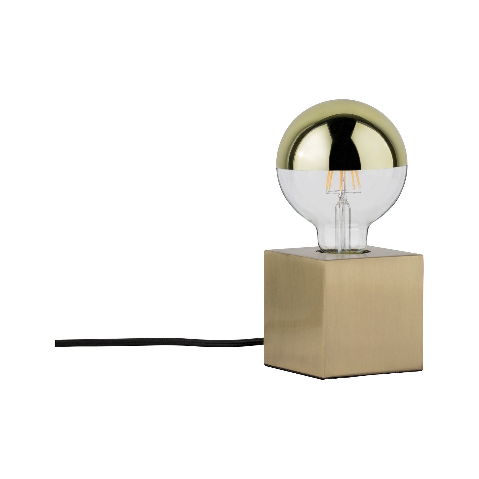 Neordic LED-tafellamp Dilja E27 max. 20W Messing geborsteld Metaal